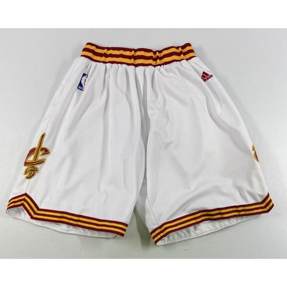 Cleveland Cavaliers NBA Adidas 2010-11 Authentic Game Shorts Size L Large White